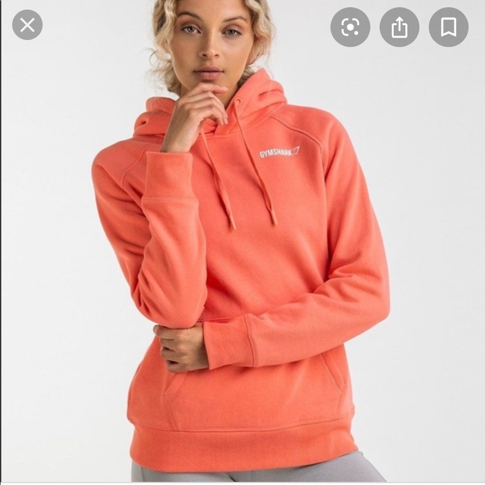 Gymshark Crest Coral Hoodie